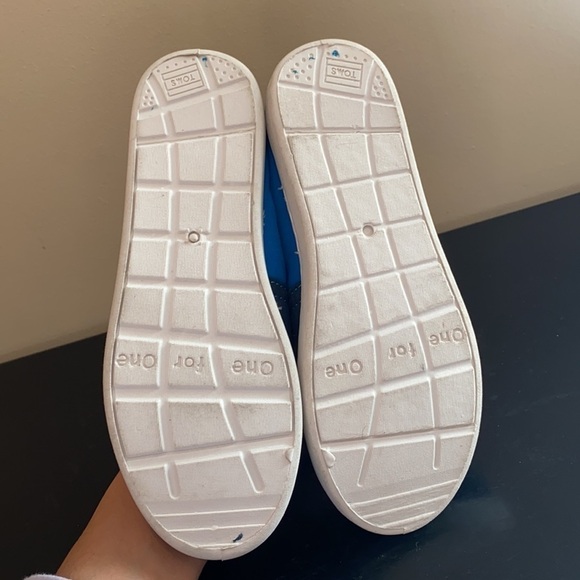 TOMS Classics Youth Navy Canvas Color Block Size 2.5 Y - Picture 8 of 9